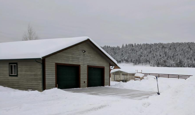 Montana Warehouse in Winter Warehouse Snow