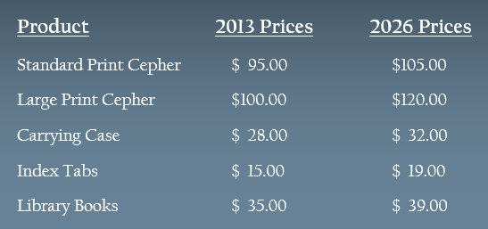 2026 Price Increase gray
