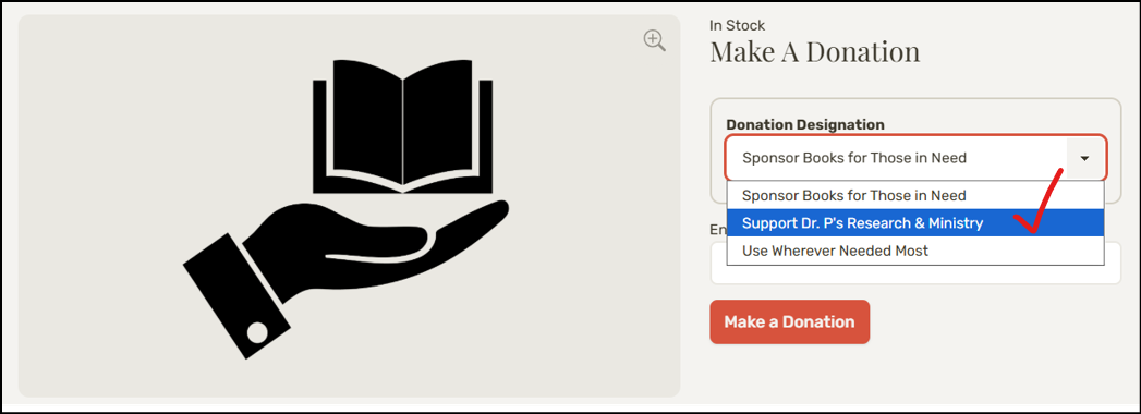 Ministry fund donation